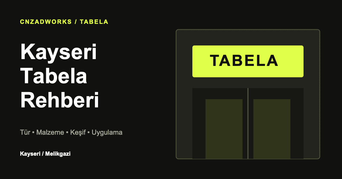 Kayseri tabela tasarımı, kutu harf ve cephe uygulaması planlama rehberi